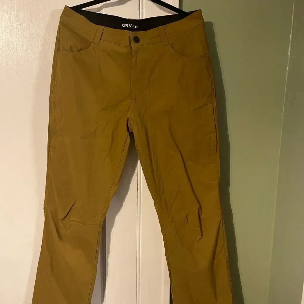 Orvis Fleece lined pant color is Breen